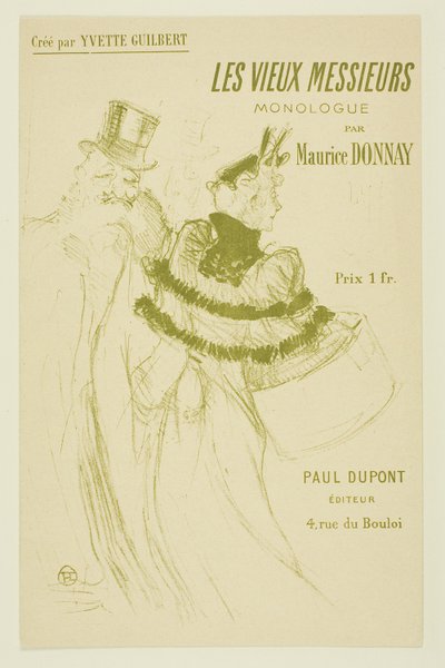 ザ オールド ジェントルメン 作： Henri de Toulouse Lautrec