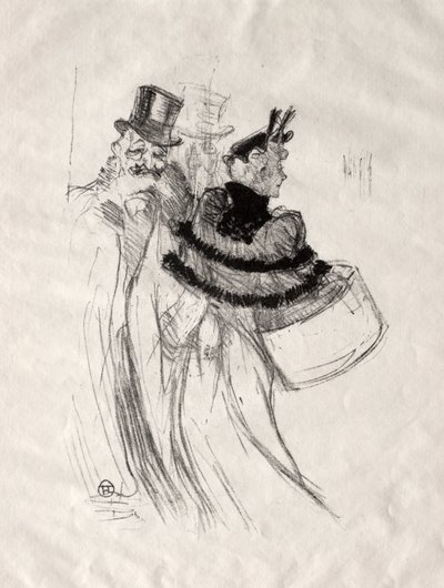 ザ オールド ジェントルメン 作： Henri de Toulouse Lautrec