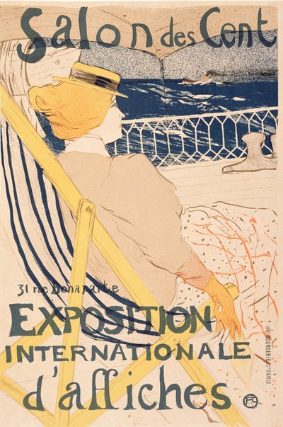 キャビン54からの乗客-ヨットでのセーリング、1896年 作： Henri de Toulouse Lautrec