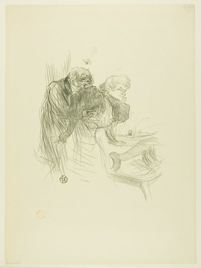Au Pied du Sinaï からのポーランドのユダヤ人の祈り 作： Henri de Toulouse Lautrec