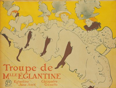マドモアゼルエグランティーヌの劇団、1896年 作： Henri de Toulouse Lautrec