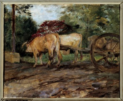 軛につながれた牛たち アンリ・ド・トゥールーズ・ロートレック（1864-1901）の絵画 19世紀 ボルドー、ボザール美術館蔵 作： Henri de Toulouse Lautrec