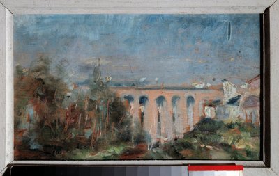 カステルヴィエルの高架橋はアルビにある アンリ・ド・トゥールーズ・ロートレック（1864-1901）の絵 作： Henri de Toulouse Lautrec