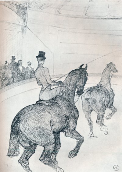 トリックライダー運転タンデム、c1899 1934 作： Henri de Toulouse Lautrec