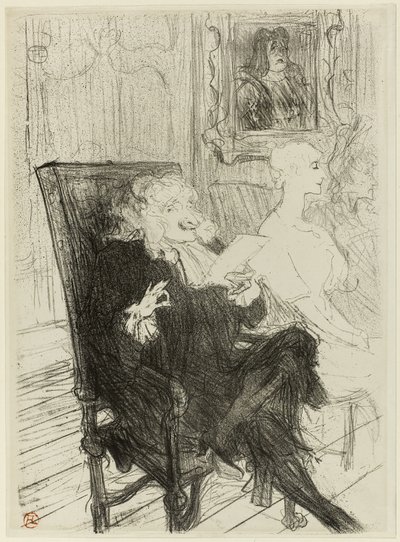 トリュフィエとモレノ、学んだ女性 作： Henri de Toulouse Lautrec