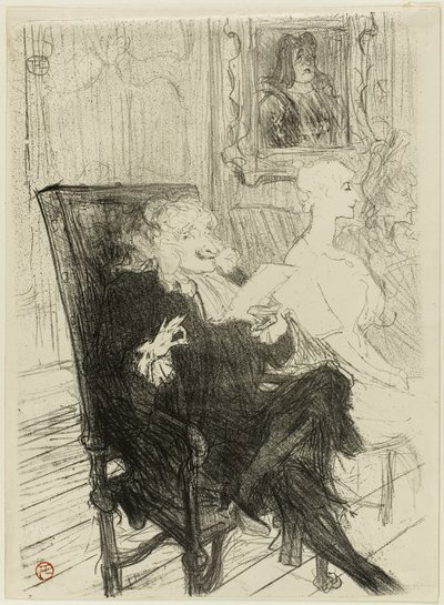 トリュフィエとモレノ、学んだ女性 作： Henri de Toulouse Lautrec