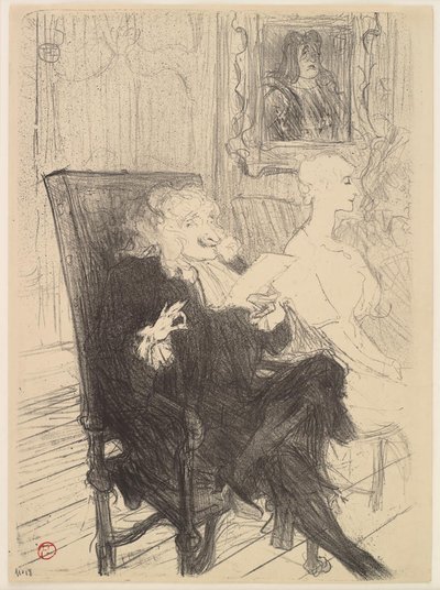 トリュフィエとモレノ、学んだ女性 作： Henri de Toulouse Lautrec