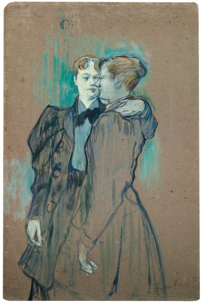 2人の女性Waltzing; 1894年の2人のワルツ女 作： Henri de Toulouse Lautrec