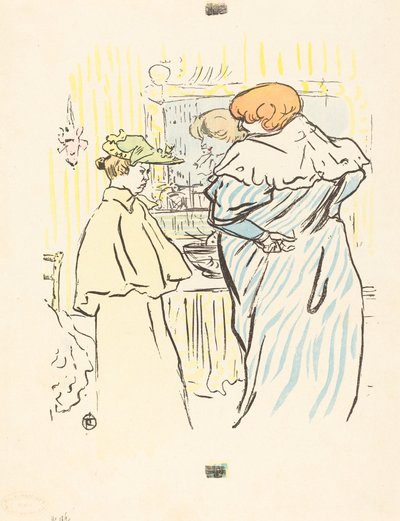 鏡の前の二人の女性 作： Henri de Toulouse Lautrec