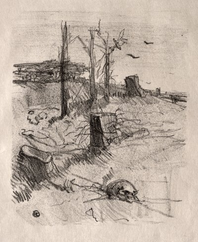 ガリシアの墓地 作： Henri de Toulouse Lautrec