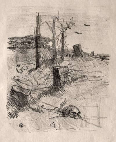 ガリシアの墓地、1898年。 作： Henri de Toulouse Lautrec
