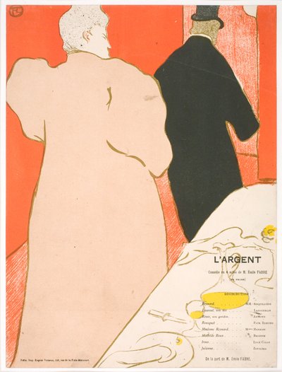 モニターとレディ、お金のためのプログラム 作： Henri de Toulouse Lautrec