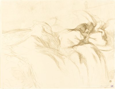 眠っている女性 作： Henri de Toulouse Lautrec