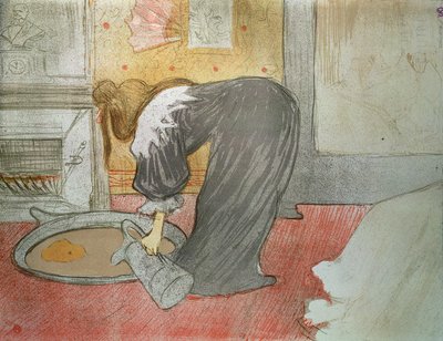 「エルズ」からのたらいの女、1896 作： Henri de Toulouse Lautrec