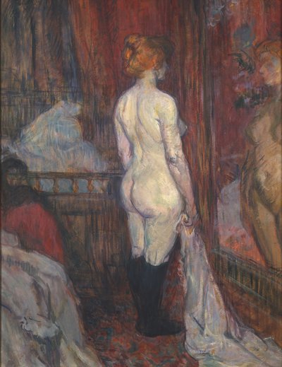 鏡の前の女、1897年。 作： Henri de Toulouse Lautrec