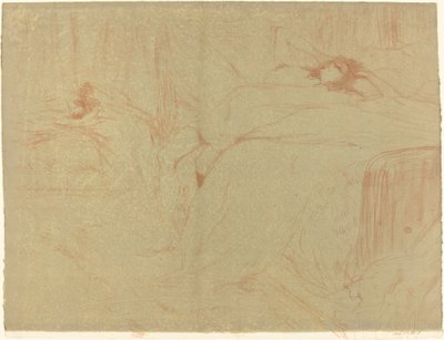 仰向けの女性 作： Henri de Toulouse Lautrec