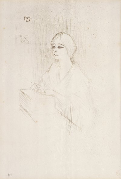 ヤーン・イン・ハー・ボックス、1895 作： Henri de Toulouse Lautrec