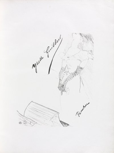 イヴェットギルバート-英語シリーズ：フロントピース、1898年。 作： Henri de Toulouse Lautrec