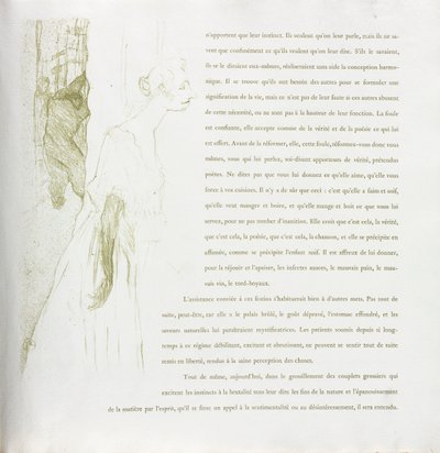 イヴェットギルバート-フランスシリーズ：No. 11、1894。 作： Henri de Toulouse Lautrec