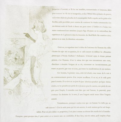 イヴェット・ギルバート＝フレンチシリーズ：No.6 作： Henri de Toulouse Lautrec
