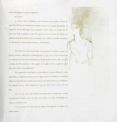 イヴェットギルバート-フランスシリーズ：No. 9、1894。 作： Henri de Toulouse Lautrec