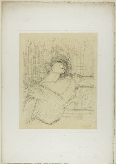 Yvette Guilbert—In the Glue、『Yvette Guilbert』より 作： Henri de Toulouse Lautrec