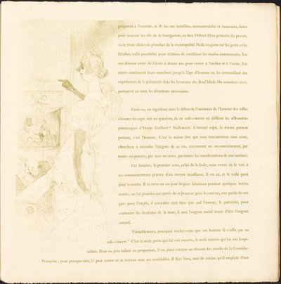 イヴェット・ギルバート 作： Henri de Toulouse Lautrec
