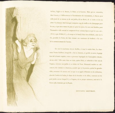 イヴェット・ギルバート 作： Henri de Toulouse Lautrec