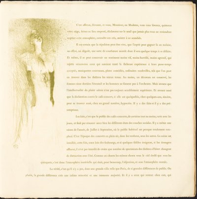 イヴェット・ギルバート 作： Henri de Toulouse Lautrec