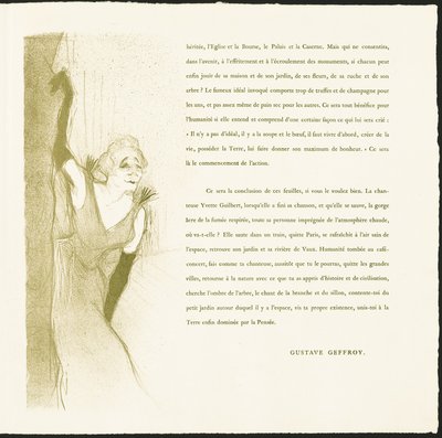 イヴェット・ギルバート 作： Henri de Toulouse Lautrec