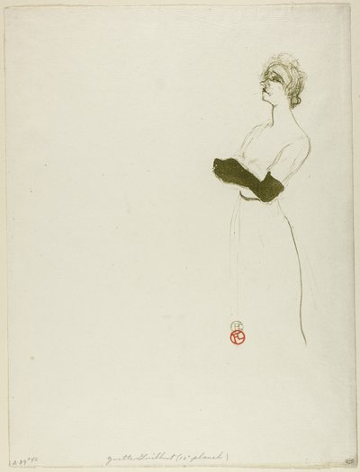 イヴェット・ギルバート 作： Henri de Toulouse Lautrec