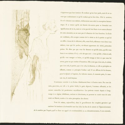 イヴェット・ギルベール 作： Henri de Toulouse Lautrec