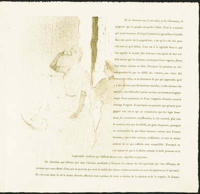イヴェット・ギルベール 作： Henri de Toulouse Lautrec