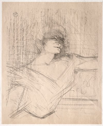 イヴェット・ギルバート：Dans la glu（1898年）。 作： Henri de Toulouse Lautrec