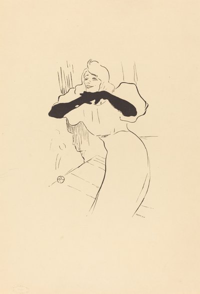 Yvette Guilbert: リンガー、ロング、ルー。 作： Henri de Toulouse Lautrec