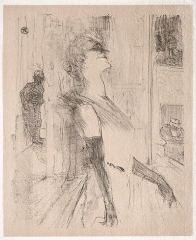 イヴェット・ギルベール：オン・ステージ 作： Henri de Toulouse Lautrec