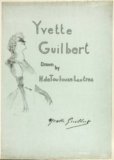 ステージ上のイヴェット・ギルバート、『イヴェット・ギルバート』より 作： Henri de Toulouse Lautrec