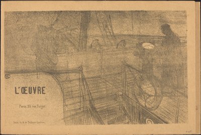 仕事の目論見書プログラム 作： Henri de Toulouse Lautrec, Félix Vallotton, Antonio
