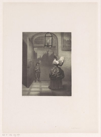 手紙を読む女性 作： Henri van Seben