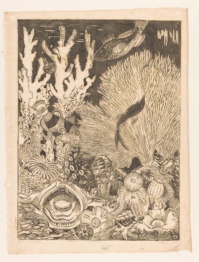 サンゴの底に (オブジェクトの元のタイトル) 作： Henri van der Stok (signed by artist)