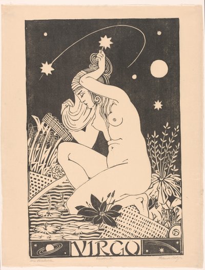 星座おとめ座 おとめ座（オブジェクトのタイトル） 作： Henri van der Stok (signed by artist)