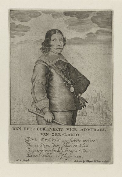 Cornelis Evertsenの肖像 作： Henrick Rochuszn van Dagen