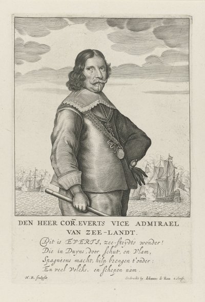 Cornelis Evertsenの肖像 作： Henrick Rochuszn van Dagen