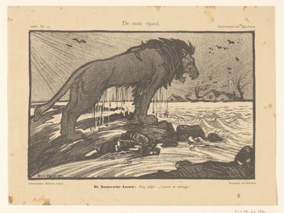 1906 年の高潮に関する漫画 古い敵 (オブジェクトのタイトル) 作： Henricus