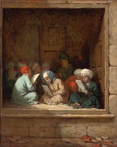 トルコの学校の部屋、1870 作： Henriette Browne