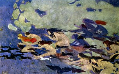 魔女の安息日、1900年頃（エングレーヴィング） 作： Henriette Goldenberg