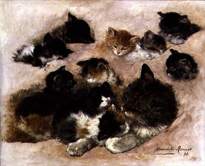 猫と子猫の研究 作： Henriëtte Ronner Knip