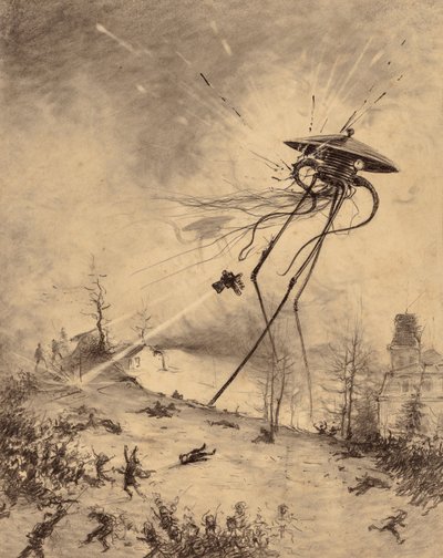 火星の戦闘機に砲弾が命中 作： Henrique Alvim Correa