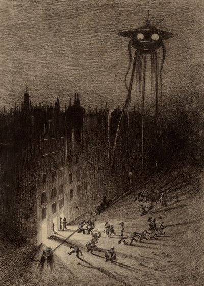 酔った群衆を見る火星人 作： Henrique Alvim Correa