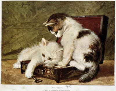 フォラトリ（子猫） - by Henriette Ronner 作： Henriëtte Ronner Knip